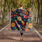 Mexican Floral Fiesta Pattern 036 - 50" x 60" Heirloom Woven Blanket