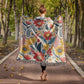 Oversized Floral Pattern 012 - 50" x 60" Heirloom Woven Blanket