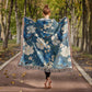Butterflies And Flowers Pattern 011 - 50" x 60" Heirloom Woven Blanket