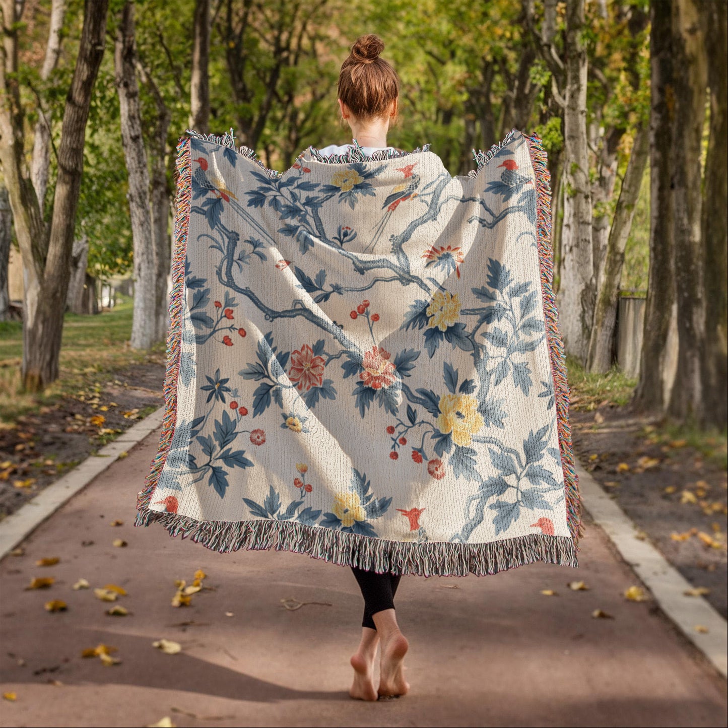 Chinoiserie Pattern 010 - 50" x 60" Heirloom Woven Blanket