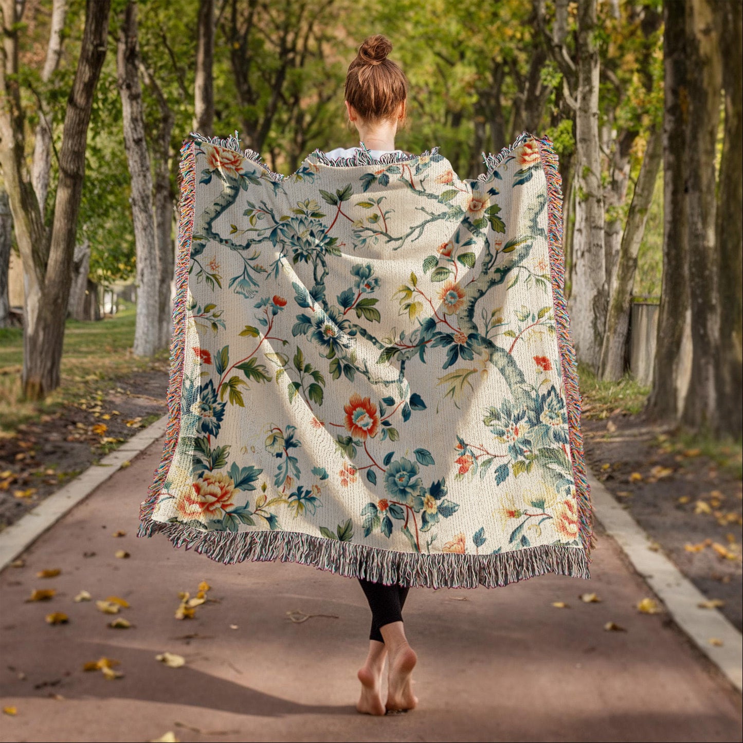 Chinoiserie Pattern 023 - 50" x 60" Heirloom Woven Blanket