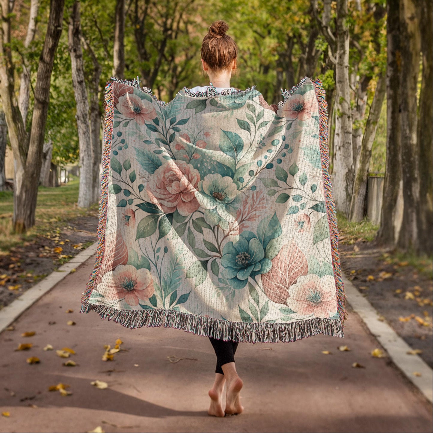 Oversized Floral Pattern 007 - 50" x 60" Heirloom Woven Blanket