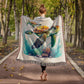 Cute Sea Turtle 009 - 50" x 60" Heirloom Woven Blanket
