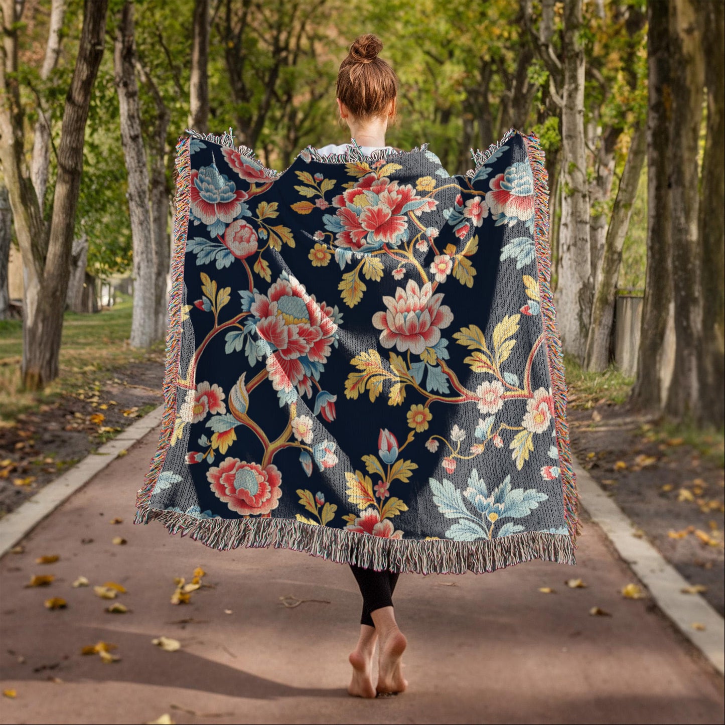 Chinoiserie Pattern 015 - 50" x 60" Heirloom Woven Blanket