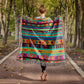 Mexican Textile Pattern 007 - 50" x 60" Heirloom Woven Blanket