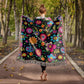 Mexican Floral Fiesta Pattern 034 - 50" x 60" Heirloom Woven Blanket