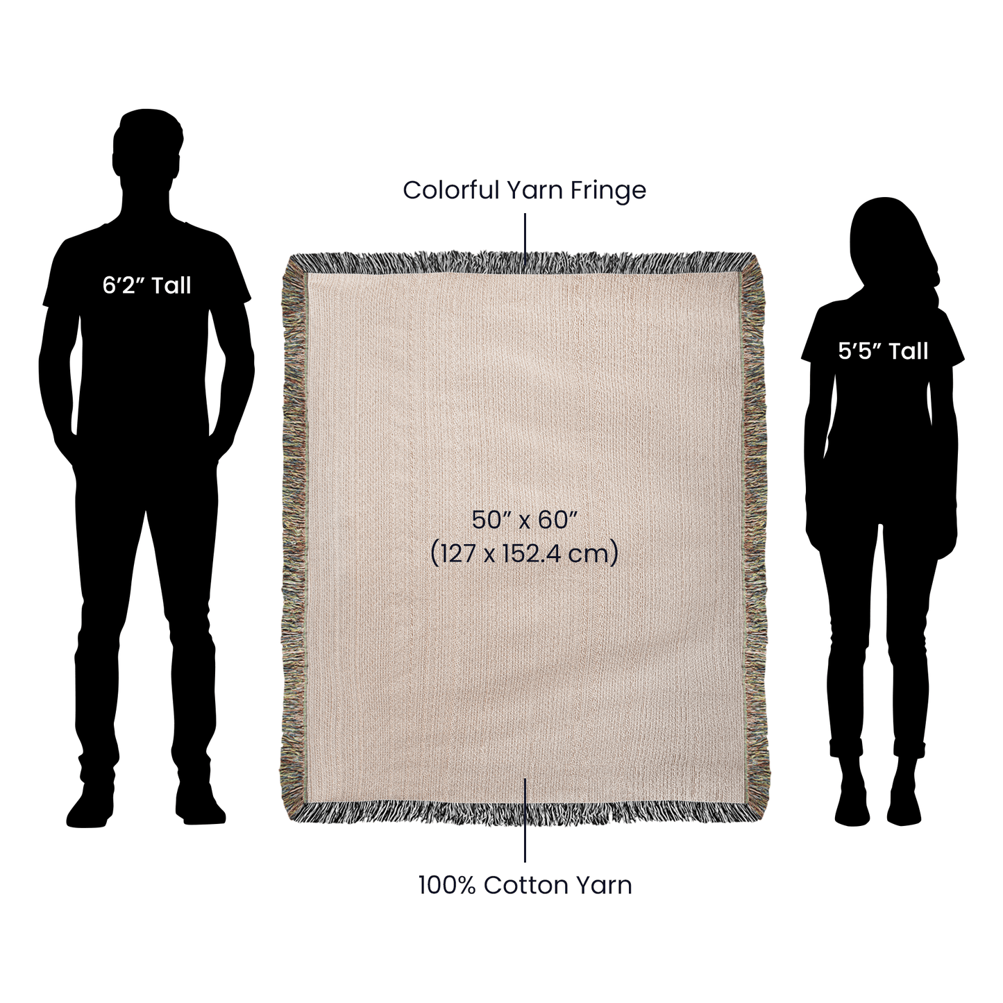 Mexican Floral Fiesta Pattern 010 - 50" x 60" Heirloom Woven Blanket