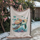 Cute Sea Turtle 001 - 60" x 80" Heirloom Woven Blanket
