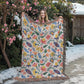 Mexican Floral Fiesta Pattern 021 - 60" x 80" Heirloom Woven Blanket