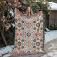 Mexican Floral Fiesta Pattern 016 - 60" x 80" Heirloom Woven Blanket