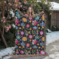 Mexican Floral Fiesta Pattern 034 - 60" x 80" Heirloom Woven Blanket