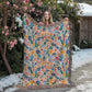 Mexican Floral Fiesta Pattern 010 - 60" x 80" Heirloom Woven Blanket
