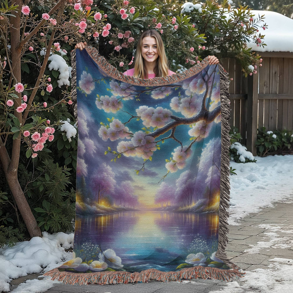 Beautiful Nature Landscape 004 - 60" x 80" Heirloom Woven Blanket