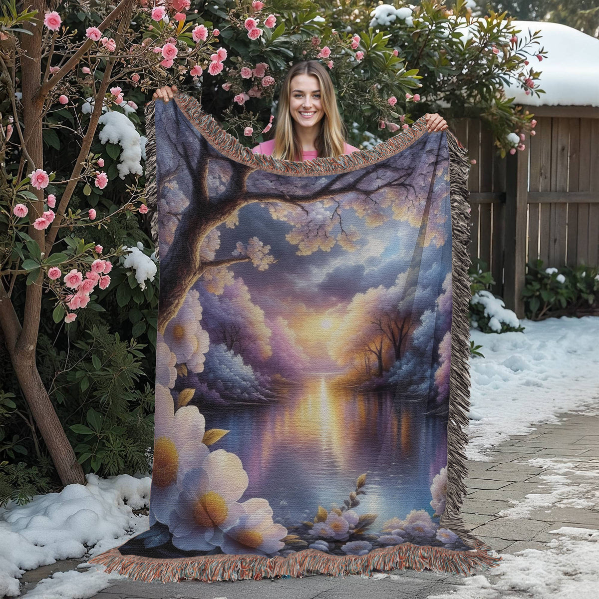 Beautiful Nature Landscape 008 - 60" x 80" Heirloom Woven Blanket