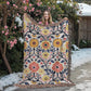 Mexican Floral Fiesta Pattern 043 - 60" x 80" Heirloom Woven Blanket