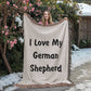 Love My German Shepherd v4 - 60" x 80" Heirloom Woven Blanket