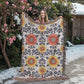 Mexican Floral Fiesta Pattern 044 - 60" x 80" Heirloom Woven Blanket