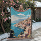 Famous Travel Destinations - Symi, Greece - 60" x 80" Heirloom Woven Blanket