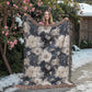 Nocturnal Bloom Pattern 002 - 60" x 80" Heirloom Woven Blanket