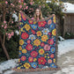 Mexican Floral Fiesta Pattern 048 - 60" x 80" Heirloom Woven Blanket