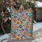 Mexican Floral Fiesta Pattern 050 - 60" x 80" Heirloom Woven Blanket