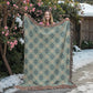 Damask Pattern 023 - 60" x 80" Heirloom Woven Blanket