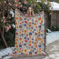 Mexican Floral Fiesta Pattern 001 - 60" x 80" Heirloom Woven Blanket