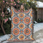 Mexican Floral Fiesta Pattern 047 - 60" x 80" Heirloom Woven Blanket