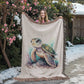 Cute Sea Turtle 015 - 60" x 80" Heirloom Woven Blanket