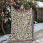 Mexican Floral Fiesta Pattern 006 - 60" x 80" Heirloom Woven Blanket