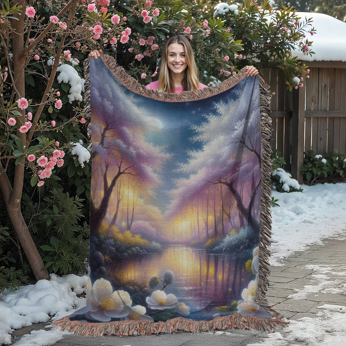 Beautiful Nature Landscape 005 - 60" x 80" Heirloom Woven Blanket