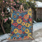 Mexican Floral Fiesta Pattern 045 - 60" x 80" Heirloom Woven Blanket