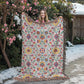 Mexican Floral Fiesta Pattern 027 - 60" x 80" Heirloom Woven Blanket