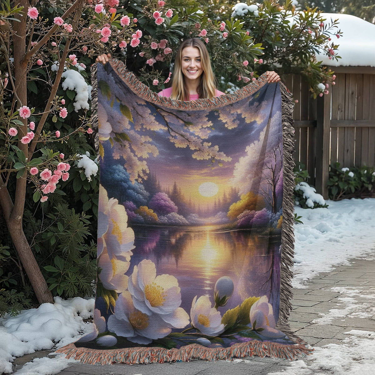 Beautiful Nature Landscape 006 - 60" x 80" Heirloom Woven Blanket
