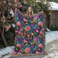 Mexican Floral Fiesta Pattern 056 - 60" x 80" Heirloom Woven Blanket
