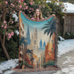 Famous Travel Destinations - Barcelona, Spain - 60" x 80" Heirloom Woven Blanket