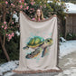 Cute Sea Turtle 005 - 60" x 80" Heirloom Woven Blanket