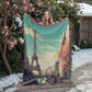Famous Travel Destinations - Paris, France - 60" x 80" Heirloom Woven Blanket