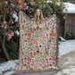 Mexican Floral Fiesta Pattern 011 - 60" x 80" Heirloom Woven Blanket