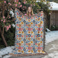 Mexican Floral Fiesta Pattern 002 - 60" x 80" Heirloom Woven Blanket