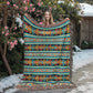 Mexican Textile Pattern 012 - 60" x 80" Heirloom Woven Blanket
