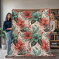 Oversized Floral Pattern 002 - 60" x 80" Heirloom Woven Blanket