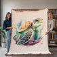 Cute Sea Turtle 007 - 60" x 80" Heirloom Woven Blanket