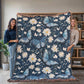 Butterflies And Flowers Pattern 015 - 60" x 80" Heirloom Woven Blanket