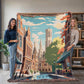 Famous Travel Destinations - Bruge, Belgium - 60" x 80" Heirloom Woven Blanket