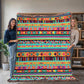 Mexican Textile Pattern 007 - 60" x 80" Heirloom Woven Blanket