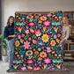 Mexican Floral Fiesta Pattern 055 - 60" x 80" Heirloom Woven Blanket