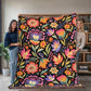 Mexican Floral Fiesta Pattern 052 - 60" x 80" Heirloom Woven Blanket
