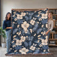 Butterflies And Flowers Pattern 021 - 60" x 80" Heirloom Woven Blanket