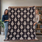 Damask Pattern 033 - 60" x 80" Heirloom Woven Blanket